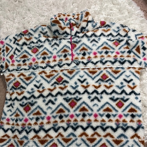 Eddie Bauer Multicolor Aztec Patterned 1/2 Zip Fleece Pullover Size XXL - Picture 6 of 8